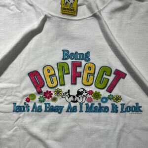Big Dogs 2007 T-Shirt “Being Perfect” Glitter Print XL